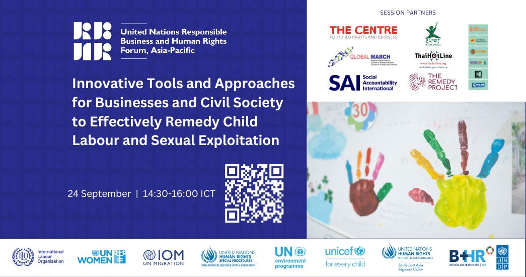 2024 UN RBHR Forum: Join Our Session on Innovative Tools and Approaches to Remedy Child Labour